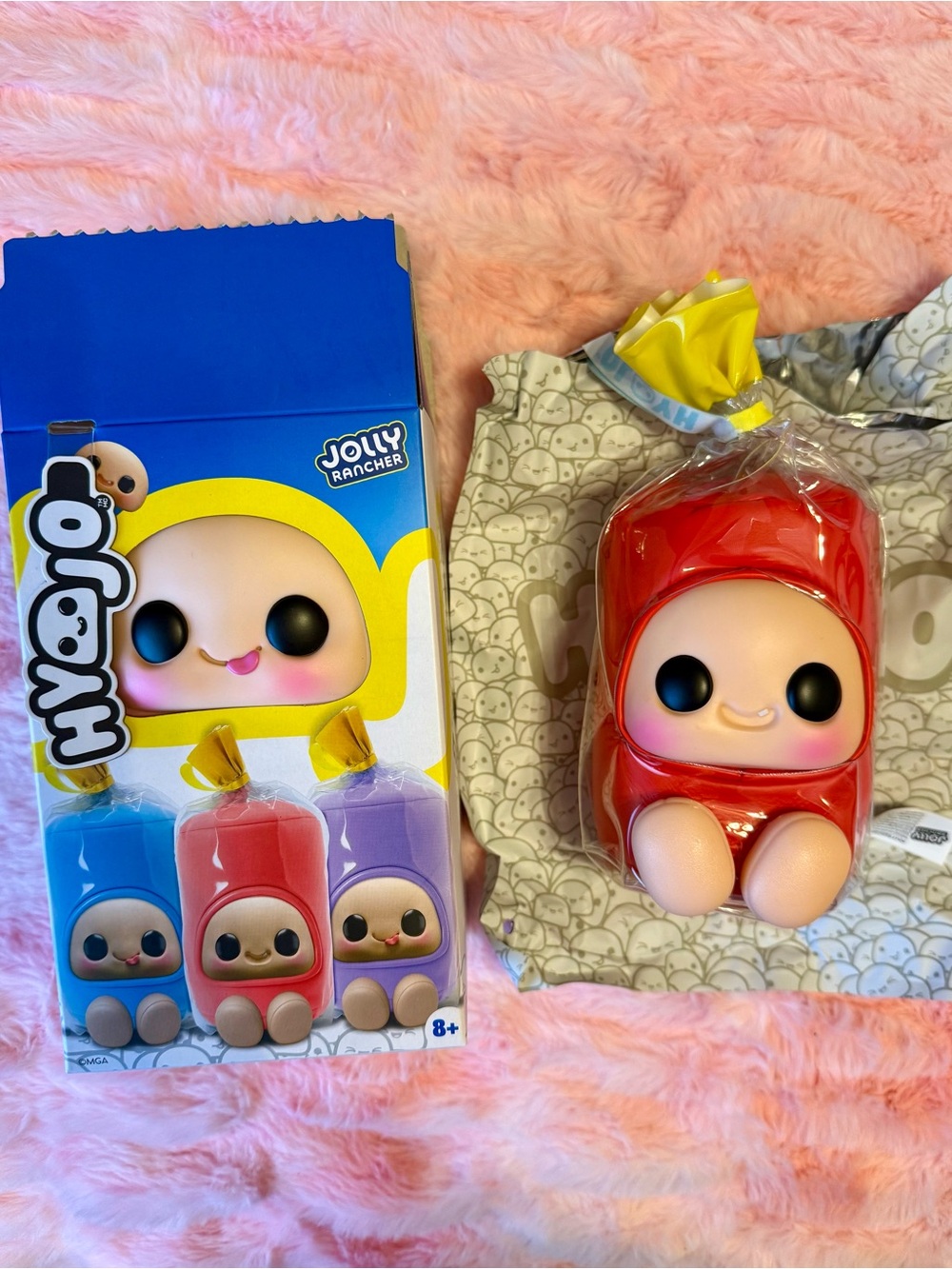Hyojo x Jolly Rancher red squishy keychain
